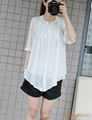 Chiffon shirt pure color leisure  1