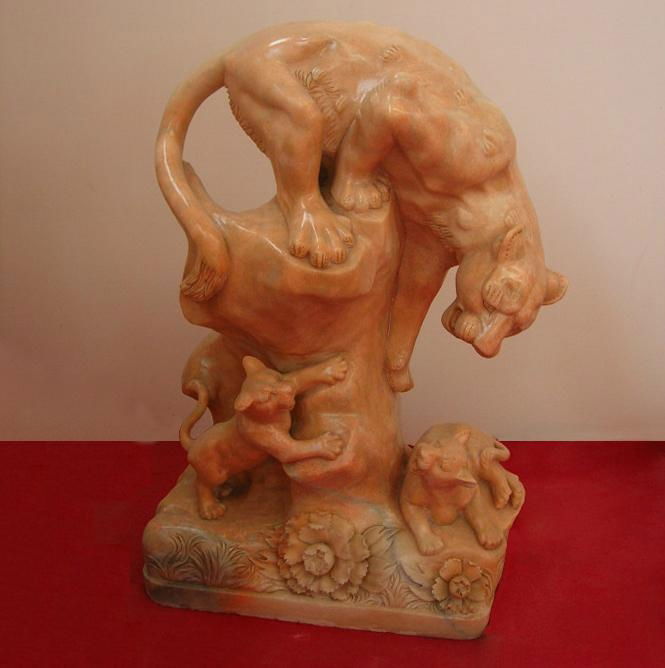 Marble Tiger Sculpture