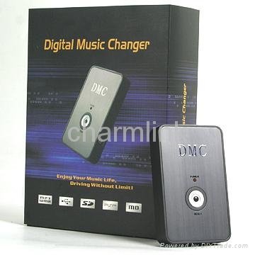Car digital music changer for USB disk/SD card and AUX input