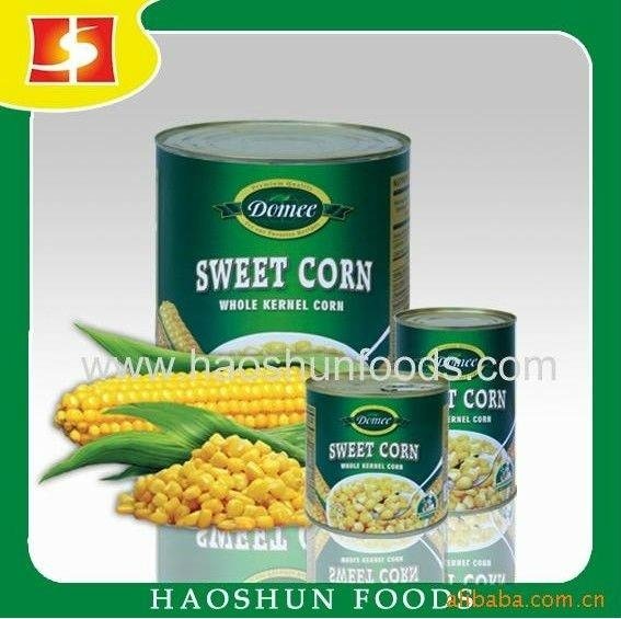 Canned sweet corn in brine