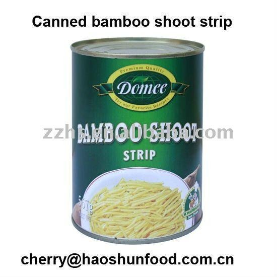 Canned bamboo shoot strip in brine salty
