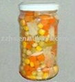 Canned mixed vegetable package in jars or can