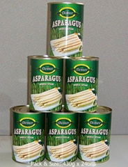 Canned asparagus whole spare in brine w/ low price