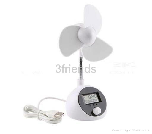 Mini USB fan with clock  and calendar 2