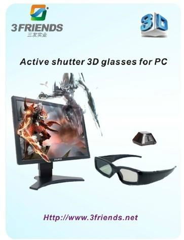 Activ shutter 3d glasses for PC &Projector 3