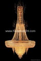 gold K9 crystal pendant lamp for hotel project 