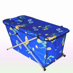 Portable folding baby bath tub with stand 