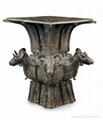 Bronze Four-goat Square  Zun 3
