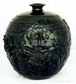 Black pottery relievo crafts 2