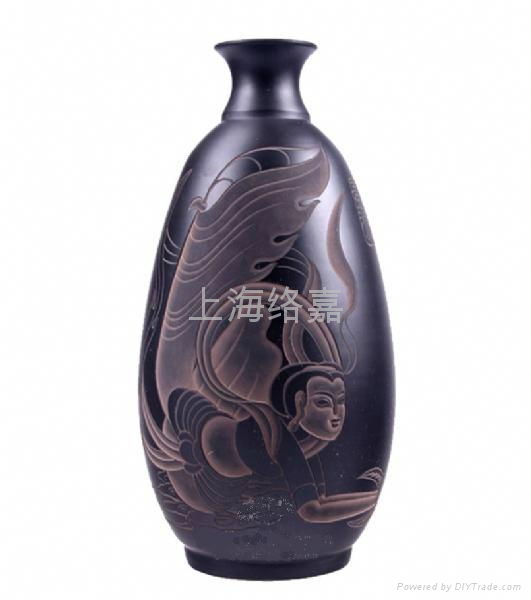 Shadow carving black pottery crafts 2