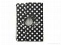 360degree rotated/swivel leather case for Samsung7300 with multi view angle 3