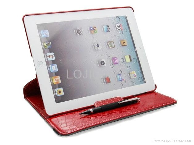 New Features Of New iPad Rotating Leather Case  2
