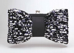 Paillette bowknot handbag
