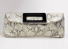 Snakeskin designed handbag