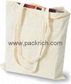 Promotional Reusable Long Handle Calico Bags 