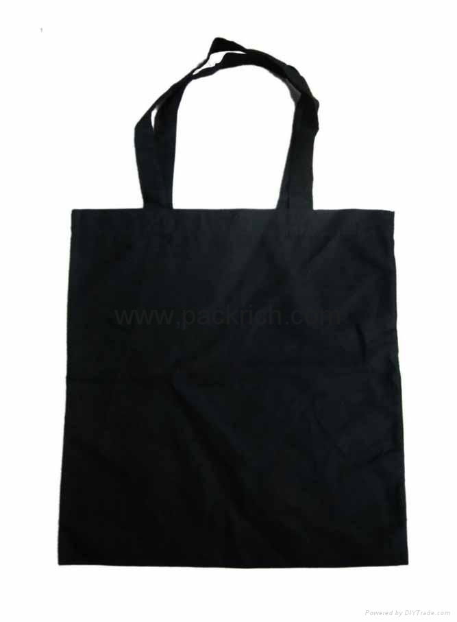 Fashion reusable black cotton bag 2