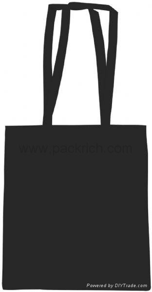Fashion reusable black cotton bag 4