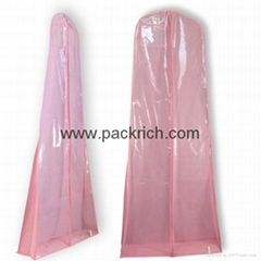 Fashion bridal dress garment bag with flared bottom