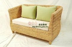 Villa simple style double rattan sofa