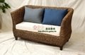 Villa simple style double rattan sofa 2