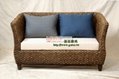 Villa simple style double rattan sofa 3
