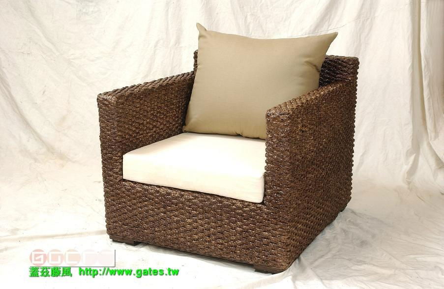 Simple style single-seater rattan sofa 3