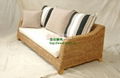 Seagrass rattan three-seat sofa 2