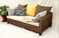 Seagrass rattan three-seat sofa 3