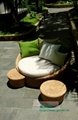 Circular island casual rattan chair