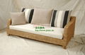 Seagrass rattan three-seat sofa 1