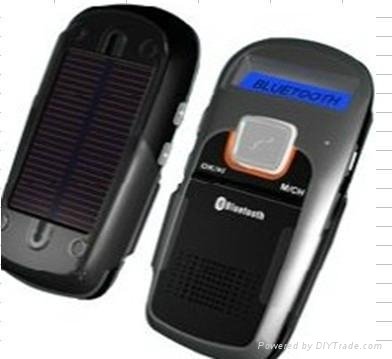 Solar Charging Car Bluetooth Kit with FM modulator 2