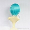 Bobo Short Sky Blue Cosplay Wig Synthetic Hair Wig Customize 3