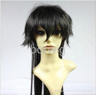 Fukuyama Jun Black Cosplay Wig Synthetic Hair Wig Customize 2
