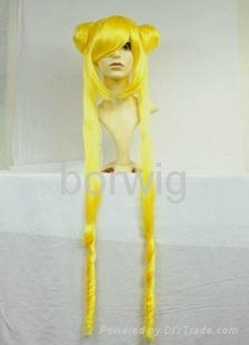 Sailor Moon Yellow Cosplay Wig Synthetic Hair Wig Customized Wigs