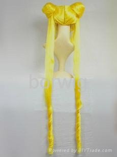 Sailor Moon Yellow Cosplay Wig Synthetic Hair Wig Customized Wigs 4