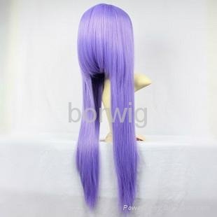 Long Straight Light Purple Cosplay Wig Synthetic Hair Wig Customized Wigs 2
