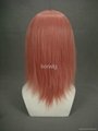 Pink Straight Short Cosplay Wig Synthetic Hair Wig Customized Wigs 3