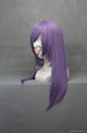 Purple Long Straight Cosplay Wig Synthetic Hair Wig Customized Wigs 3