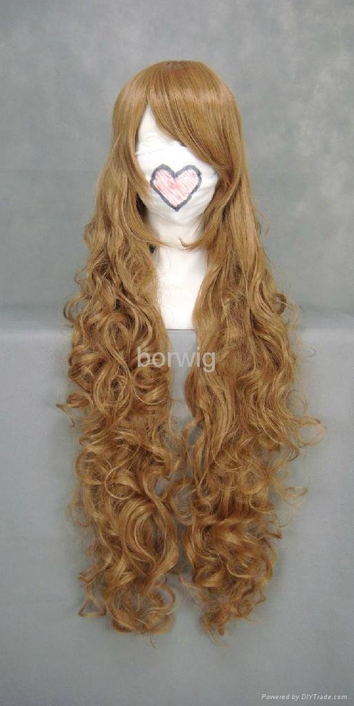 Brown Weave Cosplay Wig Synthetic Hair Wig Customized Wigs