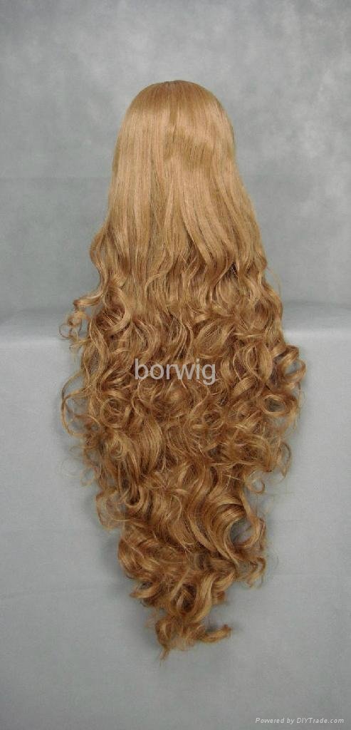Brown Weave Cosplay Wig Synthetic Hair Wig Customized Wigs 2