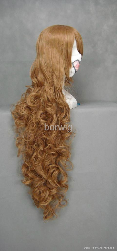 Brown Weave Cosplay Wig Synthetic Hair Wig Customized Wigs 3