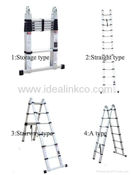 Multipurpose telescopic ladder 3.8m 2