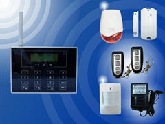 Telephone and GSM dual networks wireless security alarm