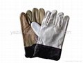 Cow split leather working gloves