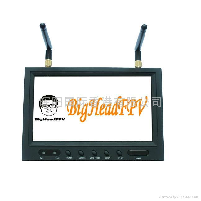 RC701 Wireless FPV 7" LCD SCREEN DIVERSITY RECEIVER Monitor