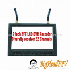 RC901 32Ch 5.8GHz Fpv 9" TFT LCD Diversity Receiver With DVR