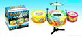 Flash jazz plastic toy drum  1