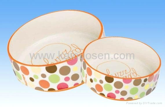 Ceramic pet bowl