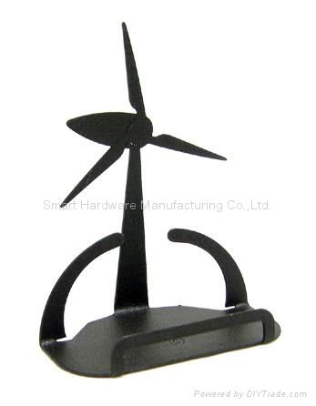 Wind tower business card holder