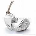 Crystal heart USB 2